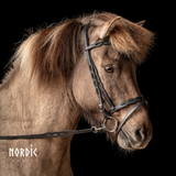 Nordic-Horse Lædertøjle med udskæringer