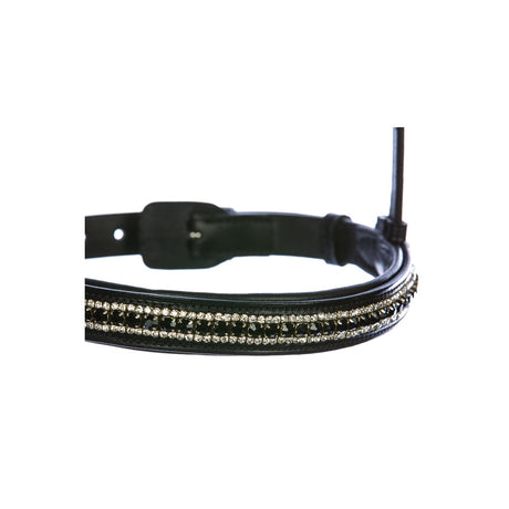 Eques - Engelsk næsebånd m. sort/hvide krystaller