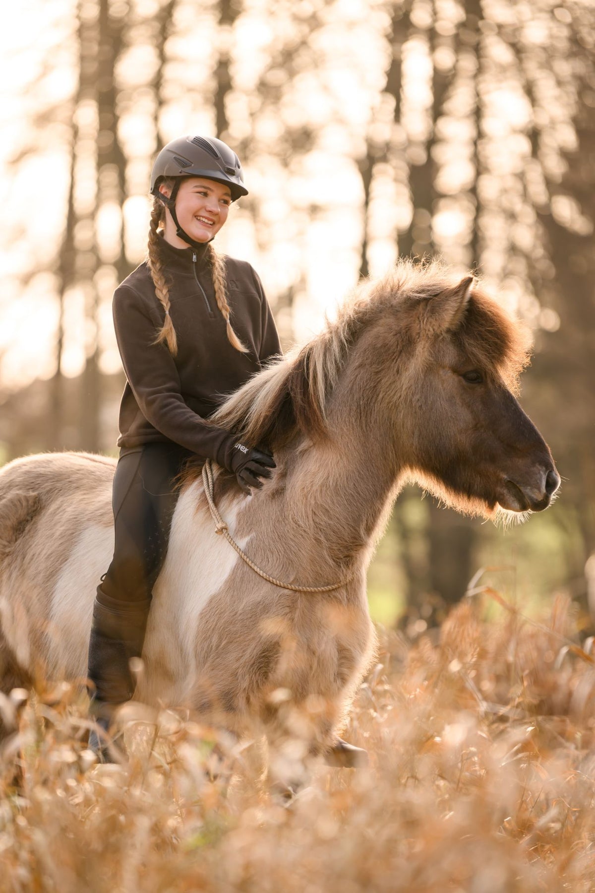 Cavallo Cavalisa, fleecebluse, Café Noir