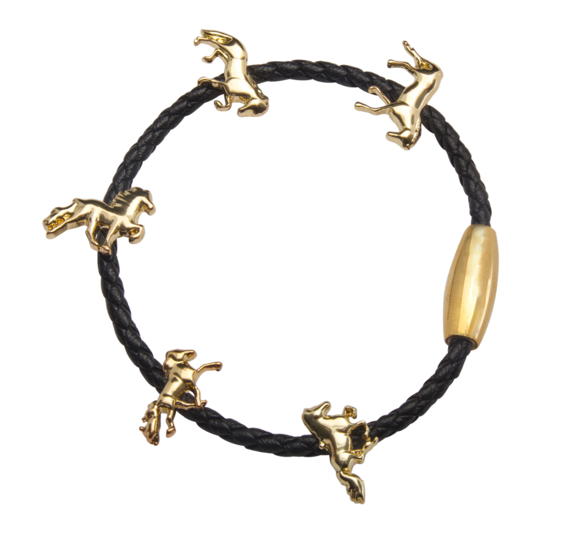Karlslund Björk læderarmbånd med islandske heste