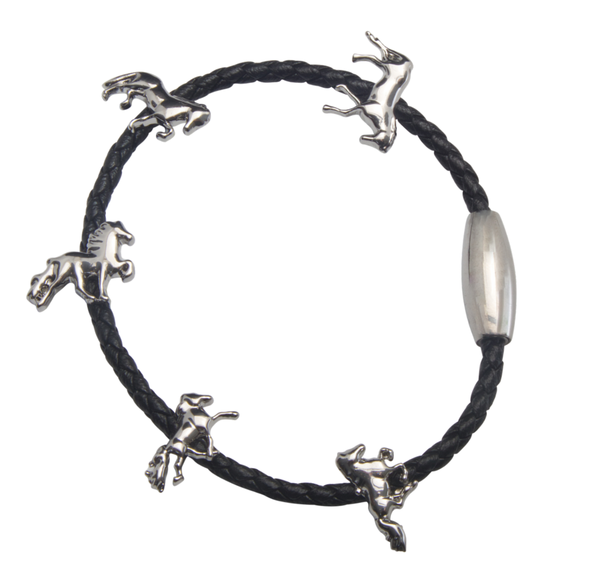 Karlslund Björk læderarmbånd med islandske heste