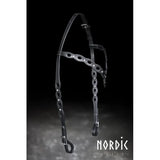 Nordic-Horse nakkerem med udskæringer og sten