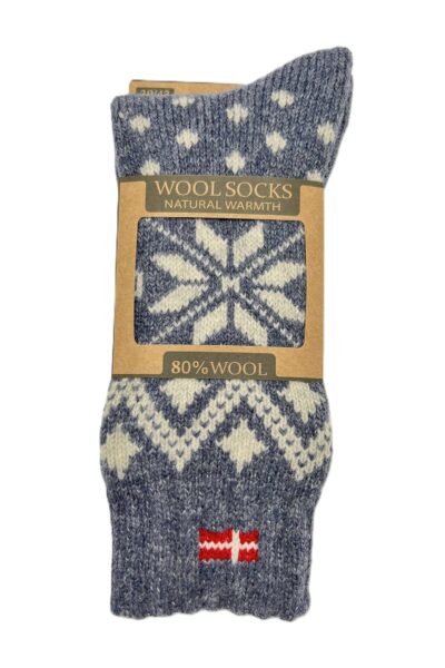 WoolWear Denim DK flag uldsokker