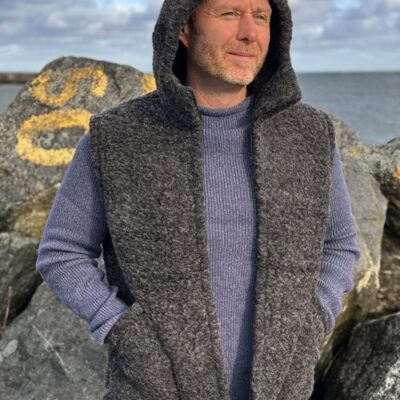 WoolWear Merinouldvest med hætte, unisex