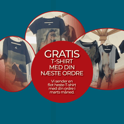 Gratis heste T-shirt - medsendes alle ordre i Marts 26